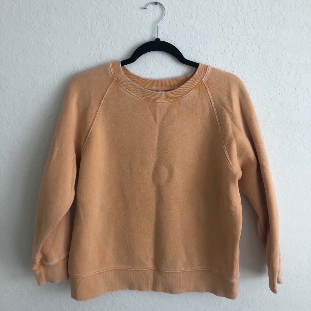 Free People mustard crew neck sweater
